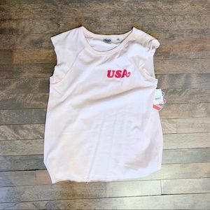 Pink USA tank